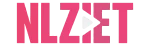 NLZIET branding image with a clean pink logo, ideal for Dutch TV streaming, entertainment, and online platform promotions.